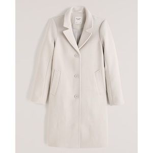 A&F wool-blend dad coat in cream